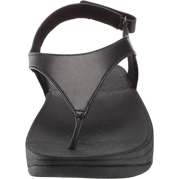 FitFlop Skylar Lainey Slingback Thong Wedge Sandals Black US Women's Size 6 - Picture 3 of 7